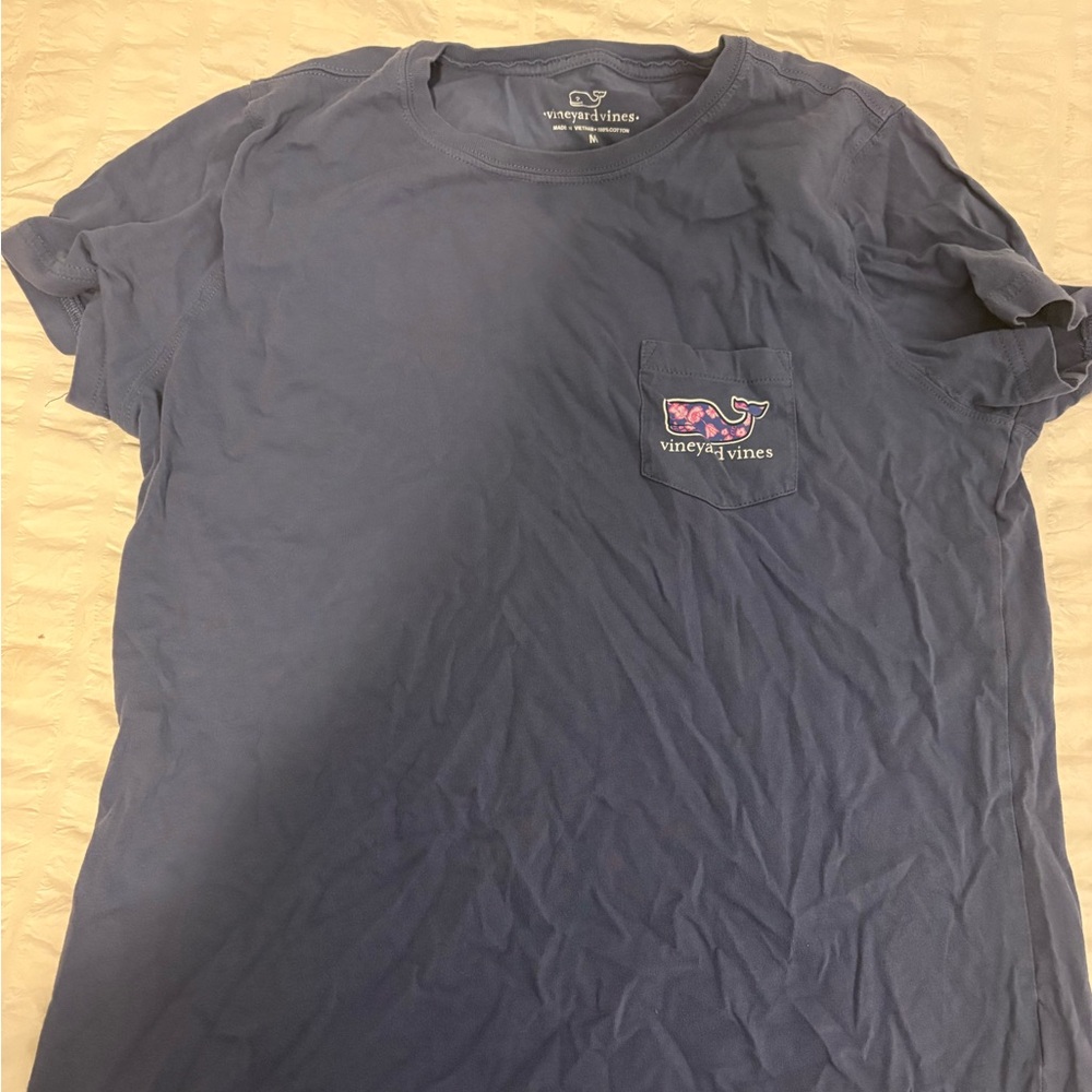 Vineyard Vines Men's Slate Blue Pocket Tee